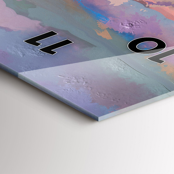 Vertikální skleněné hodiny Pole slunečnic