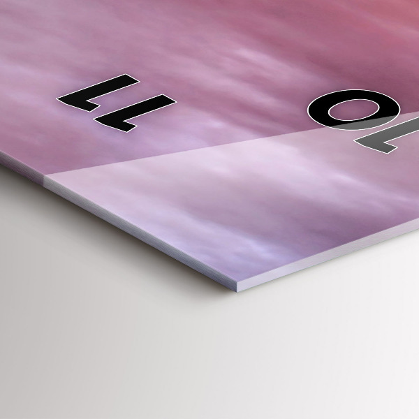 Vertikální skleněné hodiny Starý větrný mlýn na Santorini