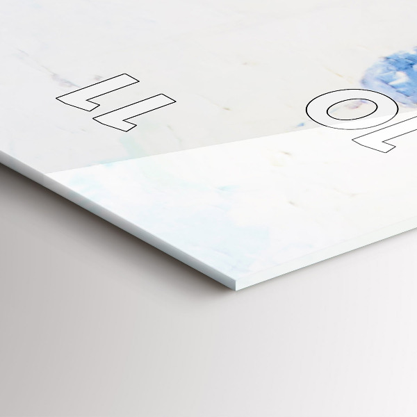 Vertikální skleněné hodiny Olejomalba