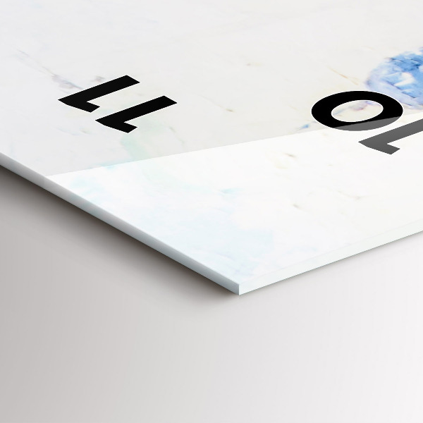 Vertikální skleněné hodiny Olejomalba