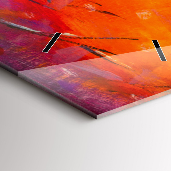 Vertikální nástěnné hodiny Pár v lese