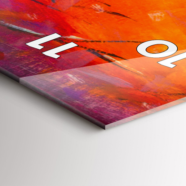 Vertikální nástěnné hodiny Pár v lese