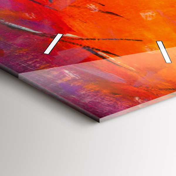 Vertikální nástěnné hodiny Pár v lese