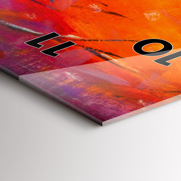 Vertikální nástěnné hodiny Pár v lese