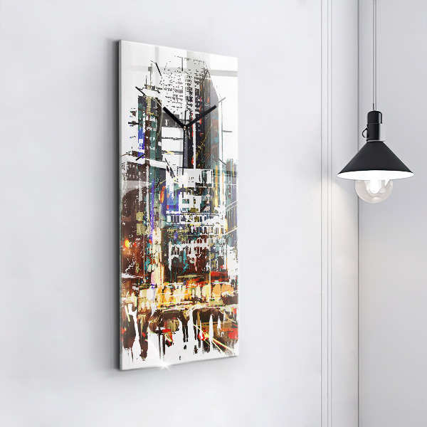 Vertikální skleněné hodiny New York