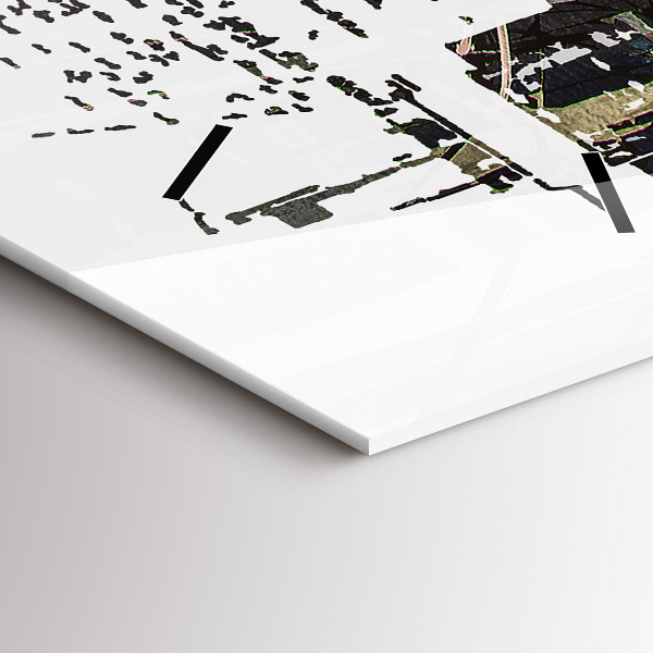 Vertikální skleněné hodiny New York