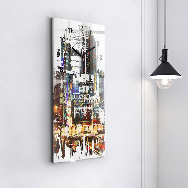 Vertikální skleněné hodiny New York