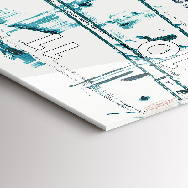 Vertikální skleněné hodiny Pouliční umění