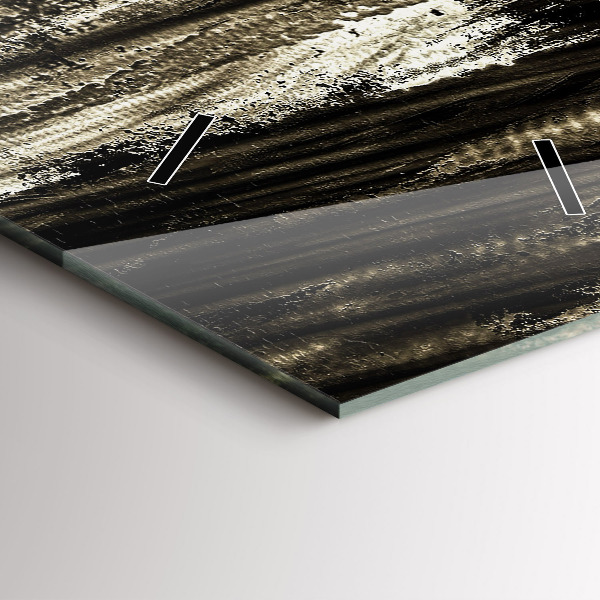 Vertikální skleněné hodiny Žena v deštivé noci