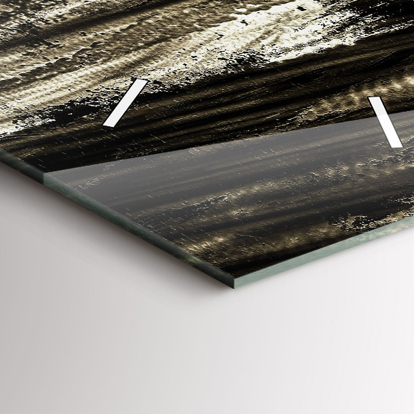 Vertikální skleněné hodiny Žena v deštivé noci