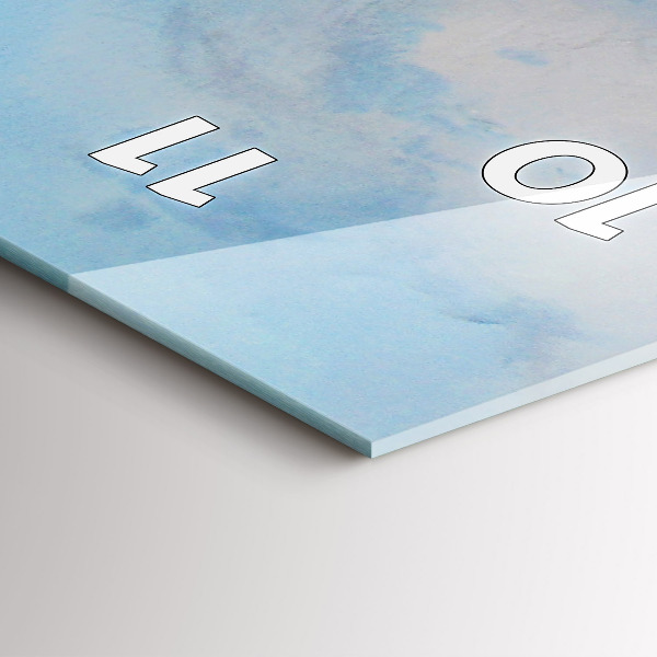 Vertikální skleněné hodiny Loď na vodě