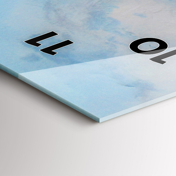 Vertikální skleněné hodiny Loď na vodě