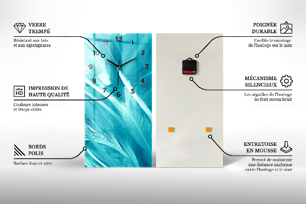 Vertikální skleněné hodiny Prvek ženskosti