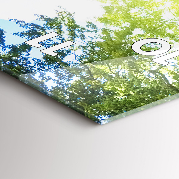 Vertikální skleněné hodiny Krajina s lagunou