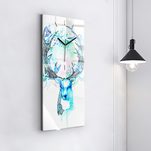 Vertikální skleněné hodiny Ilustrace jelena