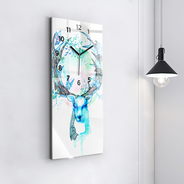 Vertikální skleněné hodiny Ilustrace jelena
