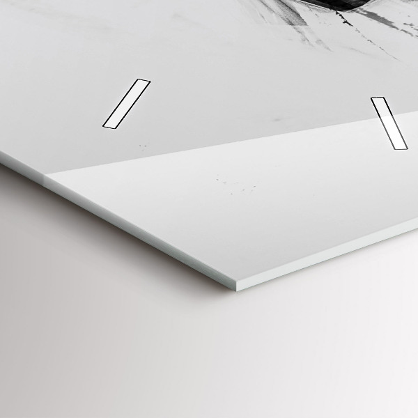 Vertikální skleněné hodiny Malovaný lev