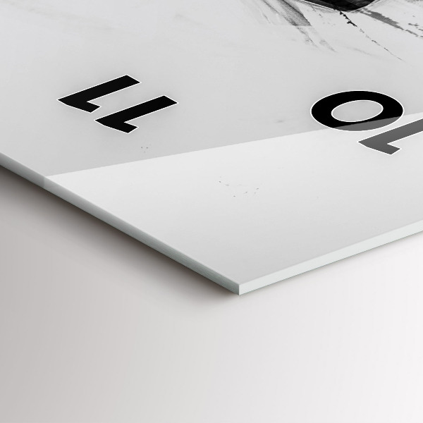 Vertikální skleněné hodiny Malovaný lev