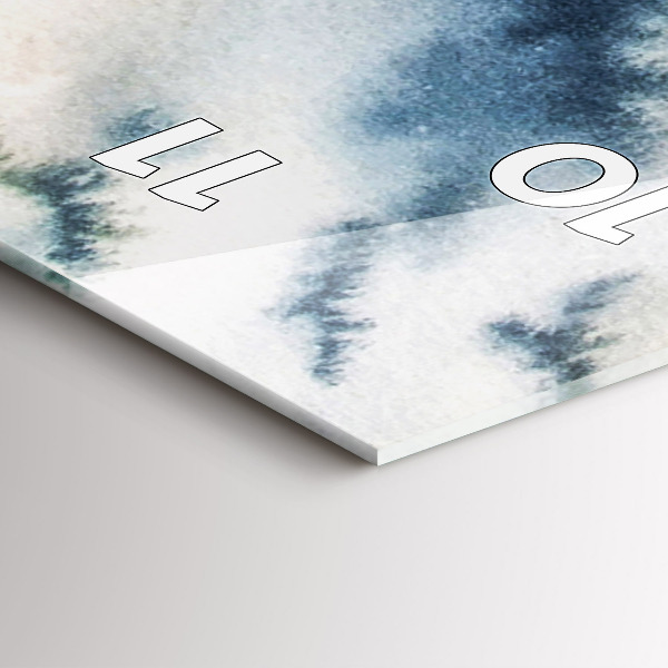 Vertikální skleněné hodiny Zimní jezero Loď