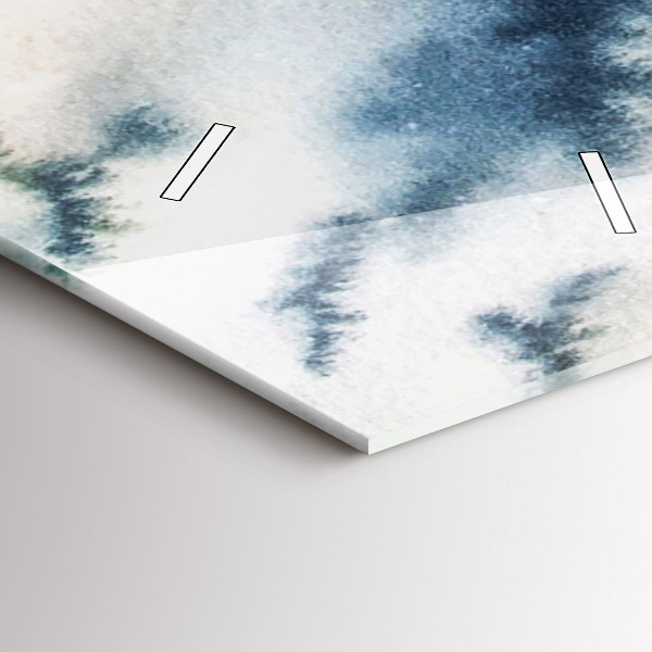 Vertikální skleněné hodiny Zimní jezero Loď