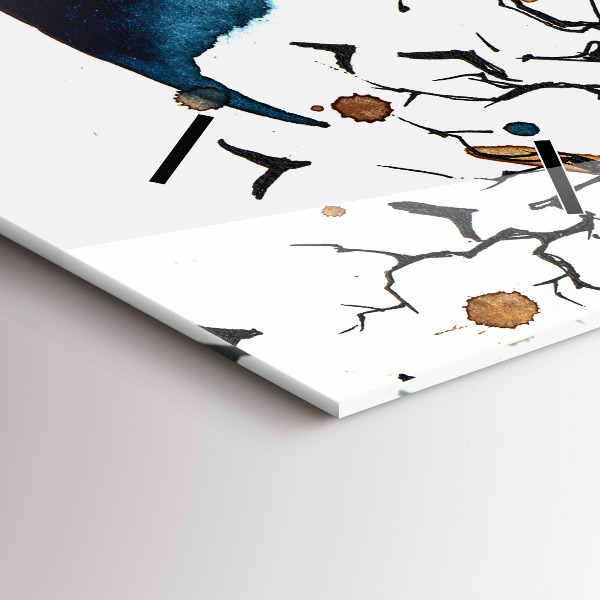 Vertikální skleněné hodiny Vlk a úplněk