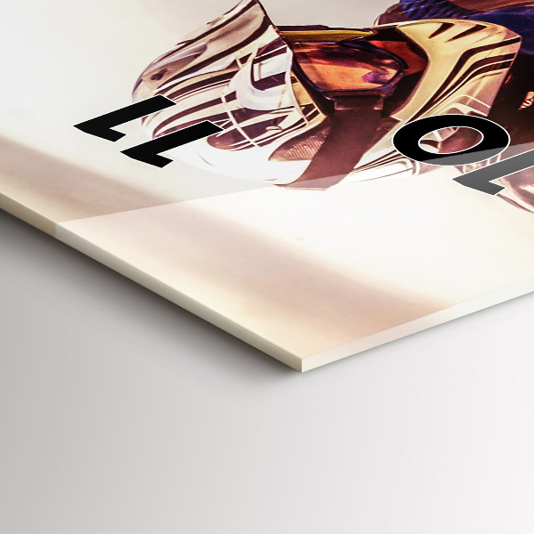 Vertikální skleněné hodiny Enduro motokros