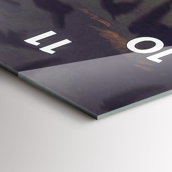 Vertikální skleněné hodiny Koncert na pláži