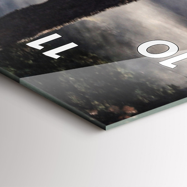 Vertikální skleněné hodiny Stádo splašených koní