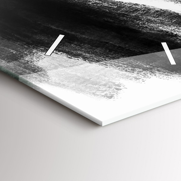 Vertikální skleněné hodiny Žena v černé a bílé