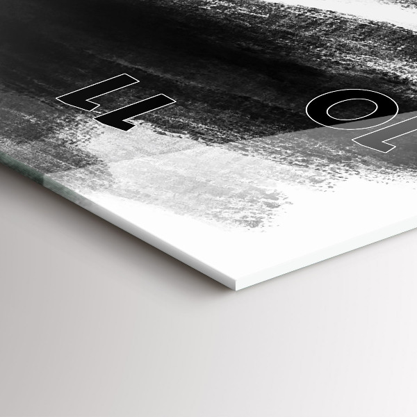 Vertikální skleněné hodiny Žena v černé a bílé