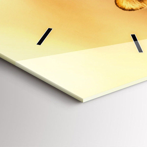 Vertikální skleněné hodiny Lov tygra