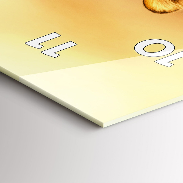 Vertikální skleněné hodiny Lov tygra