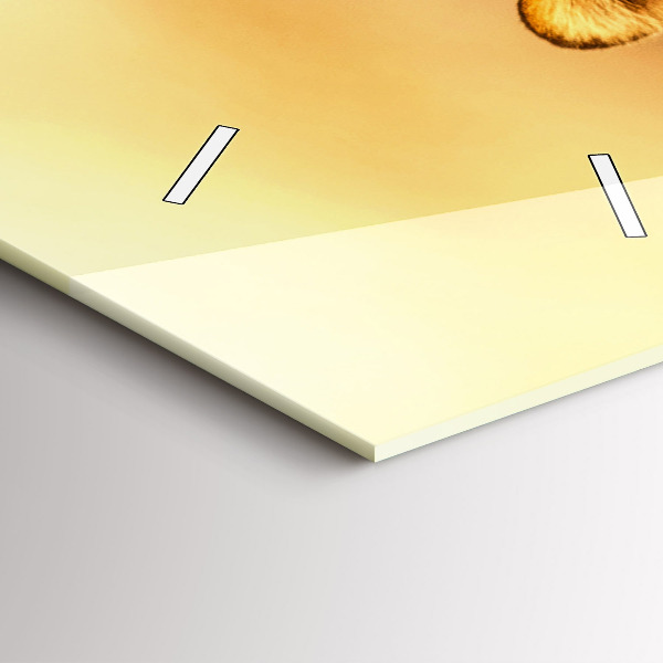 Vertikální skleněné hodiny Lov tygra