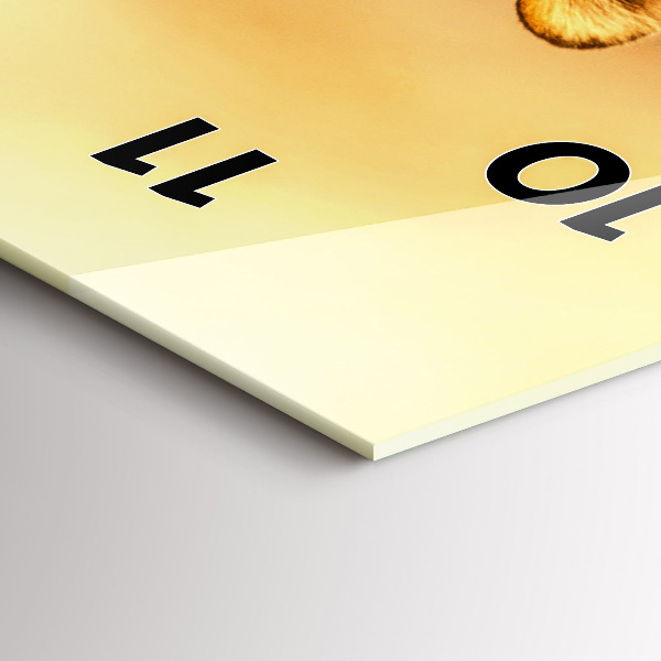 Vertikální skleněné hodiny Lov tygra