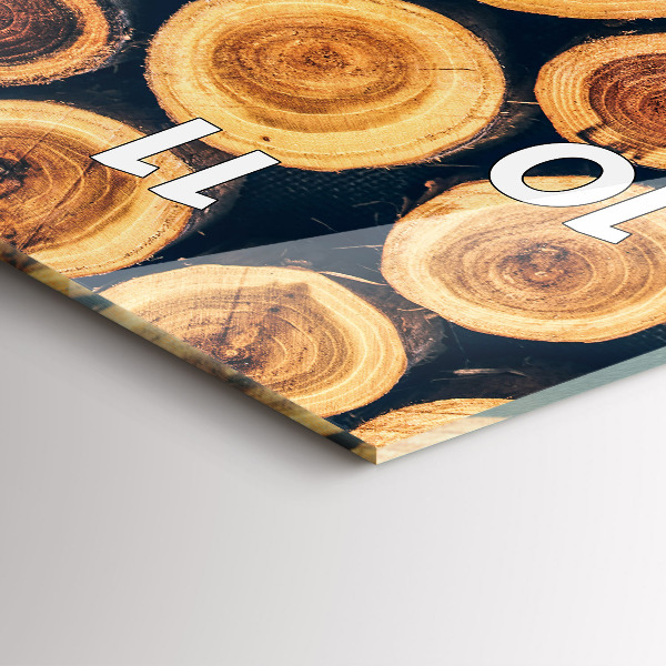 Vertikální skleněné hodiny Dřevo