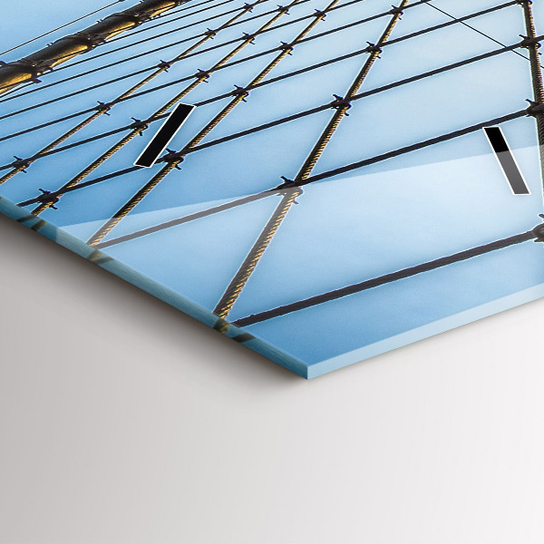 Vertikální skleněné hodiny Brooklynský most v New Yorku