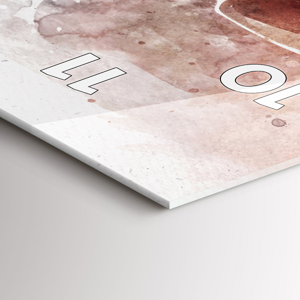 Vertikální skleněné hodiny Vizualizace kytary