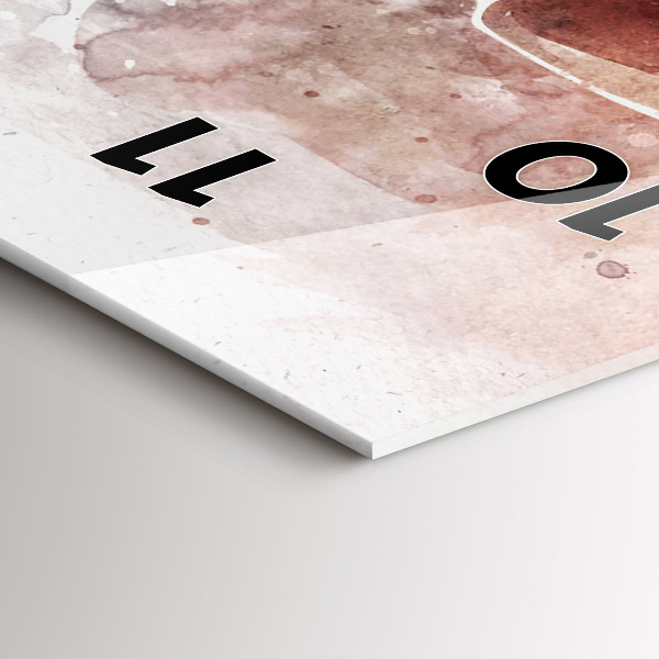 Vertikální skleněné hodiny Vizualizace kytary