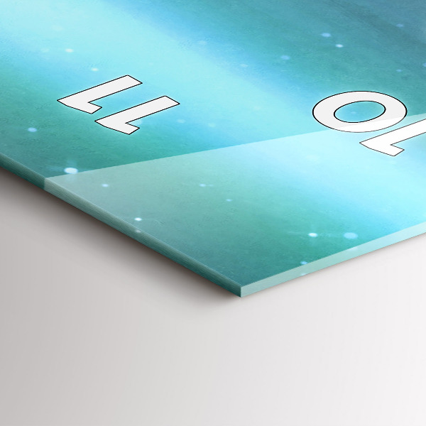 Vertikální skleněné hodiny Abstrakce