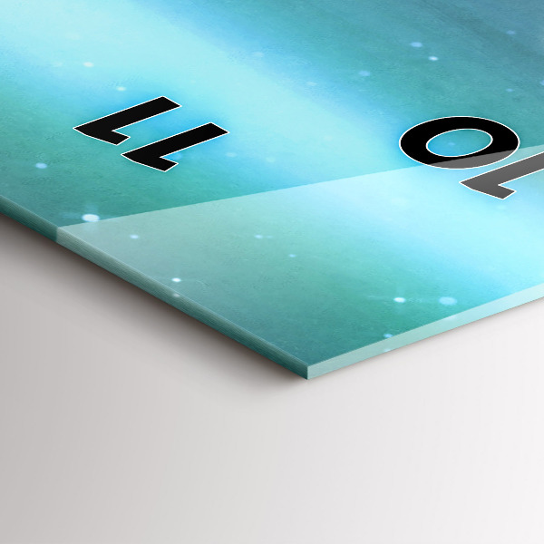 Vertikální skleněné hodiny Abstrakce