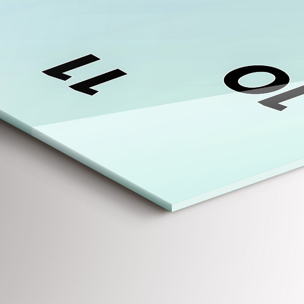 Vertikální skleněné hodiny Geometrické obrazce