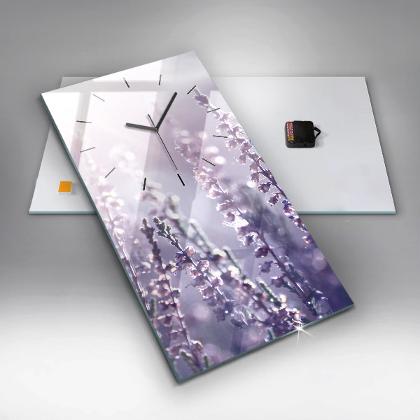 Vertikální skleněné hodiny Abstrakce