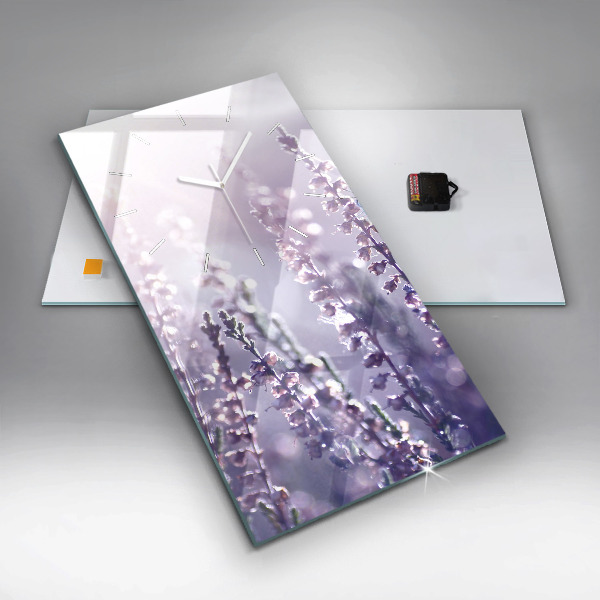 Vertikální skleněné hodiny Abstrakce