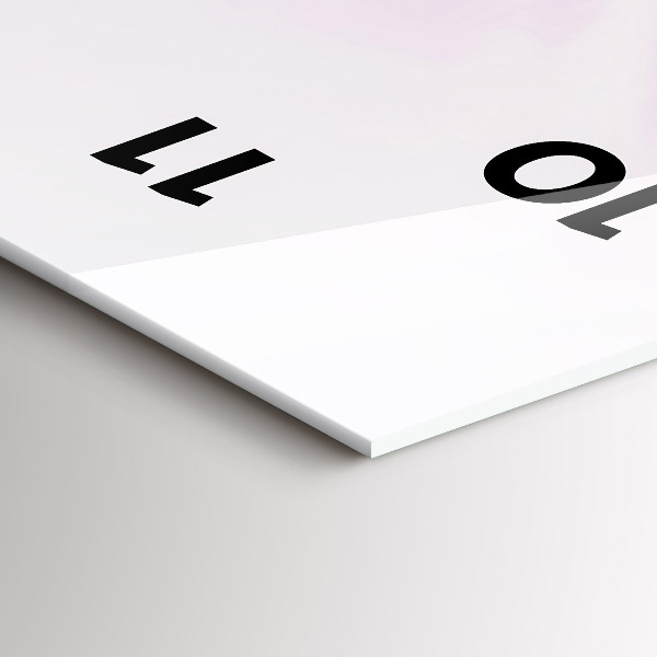 Vertikální skleněné hodiny Abstrakce