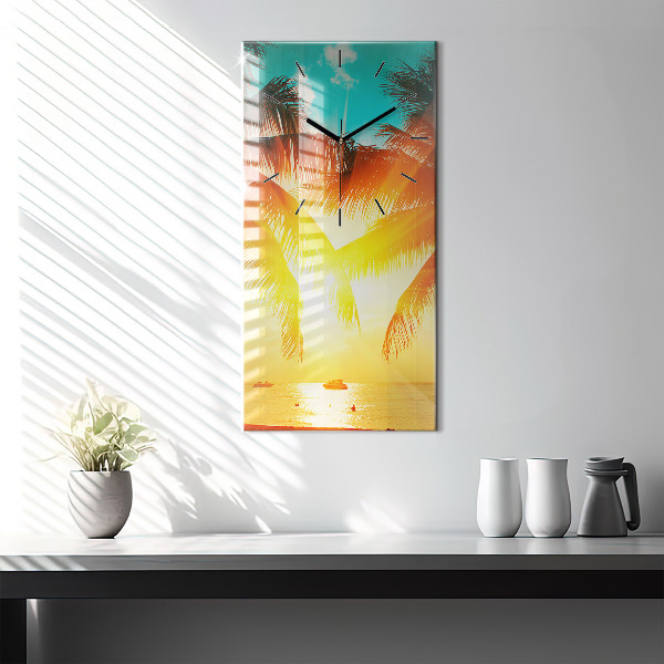 Vertikální skleněné hodiny Dovolená Odpočinek Léto