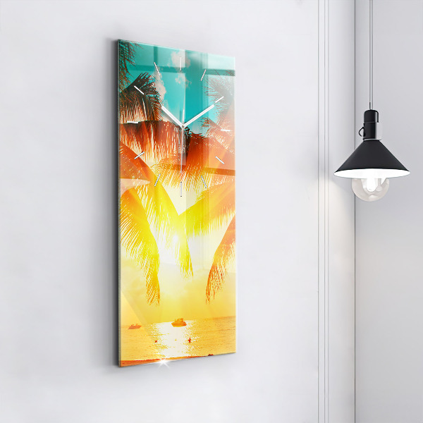 Vertikální skleněné hodiny Dovolená Odpočinek Léto