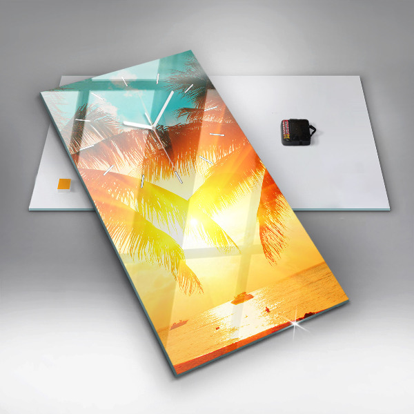 Vertikální skleněné hodiny Dovolená Odpočinek Léto