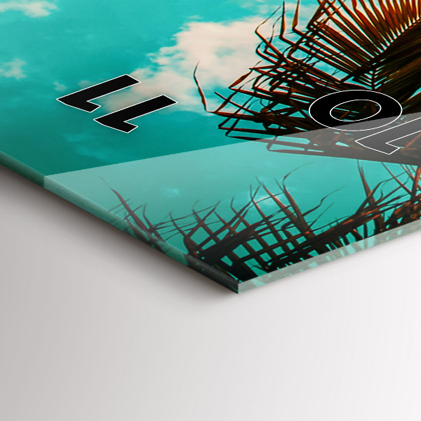 Vertikální skleněné hodiny Dovolená Odpočinek Léto