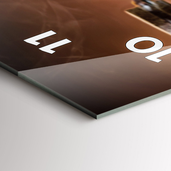 Vertikální skleněné hodiny Kulinářské srdce Itálie