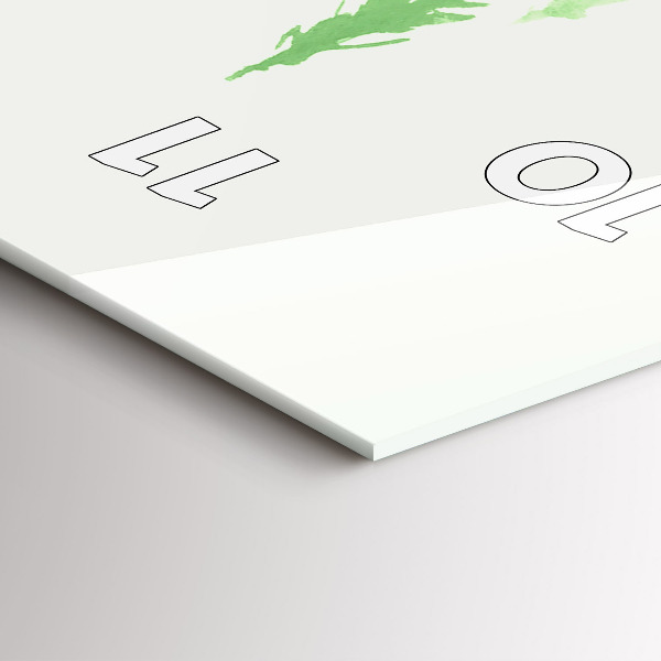 Vertikální skleněné hodiny Malování zeleného lesa